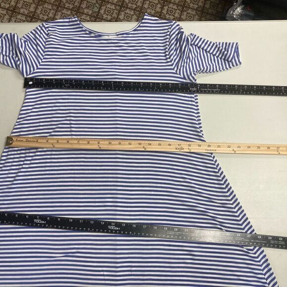 OLD‎ NAVY Women’s Blue & White striped Nautical shift  Dress Size Medium - Picture 4 of 7